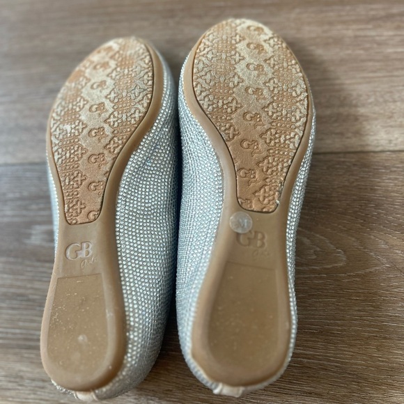 Girls GB Girls Elegant Silver Rhinestone Flats - Picture 6 of 6